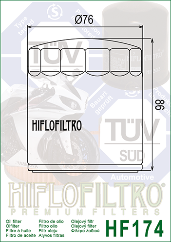 Масляный фильтр Hiflo HF174B HF174B фото