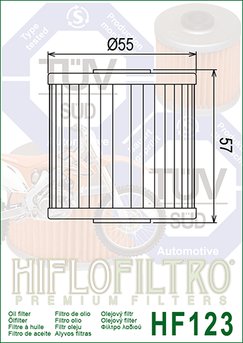 Масляний фільтр Hiflo HF123 hf123 фото
