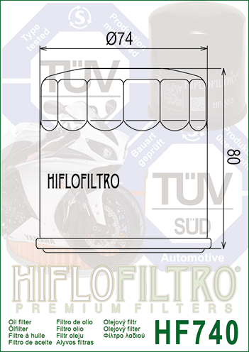 Масляний фільтр Hiflo HF740 HF740 фото